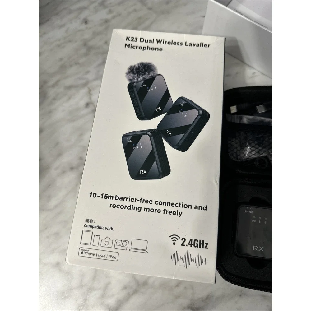 K23 Wireless‎ Lavalier Microphone 2.4G Dual Transmitter